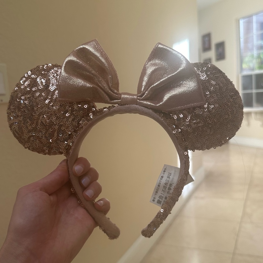 Disney Mickey ears, rose gold
